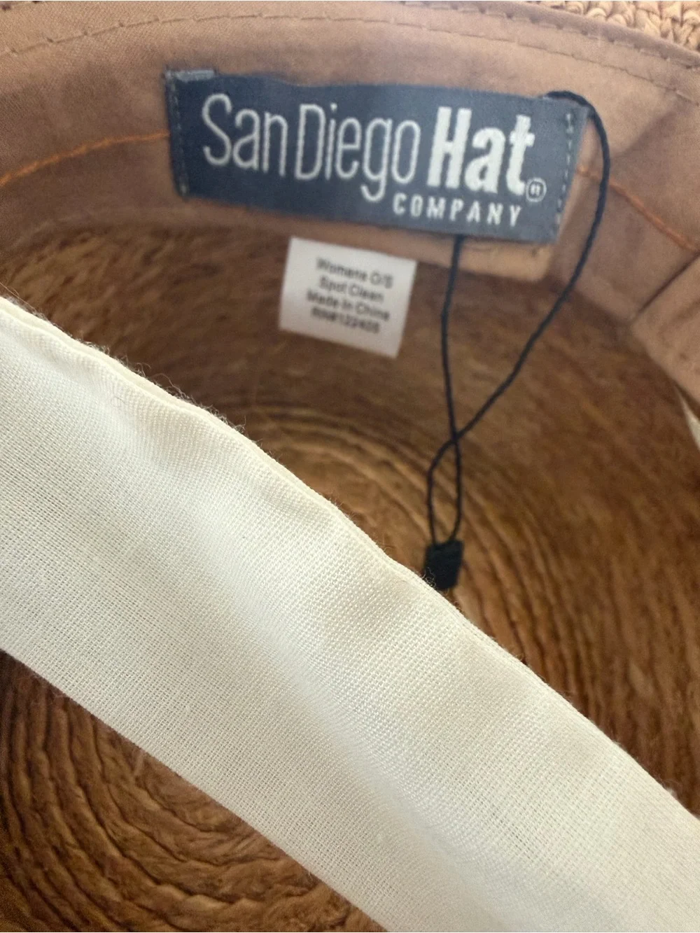 🔘San Diego Hat Company Straw Sun Hat with White Shell Trim